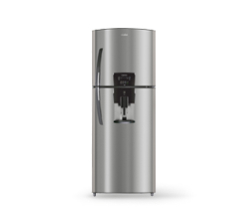 Refrigerador gris plateado de dos puertas, una superior corta y una inferior larga, Refrigeradores